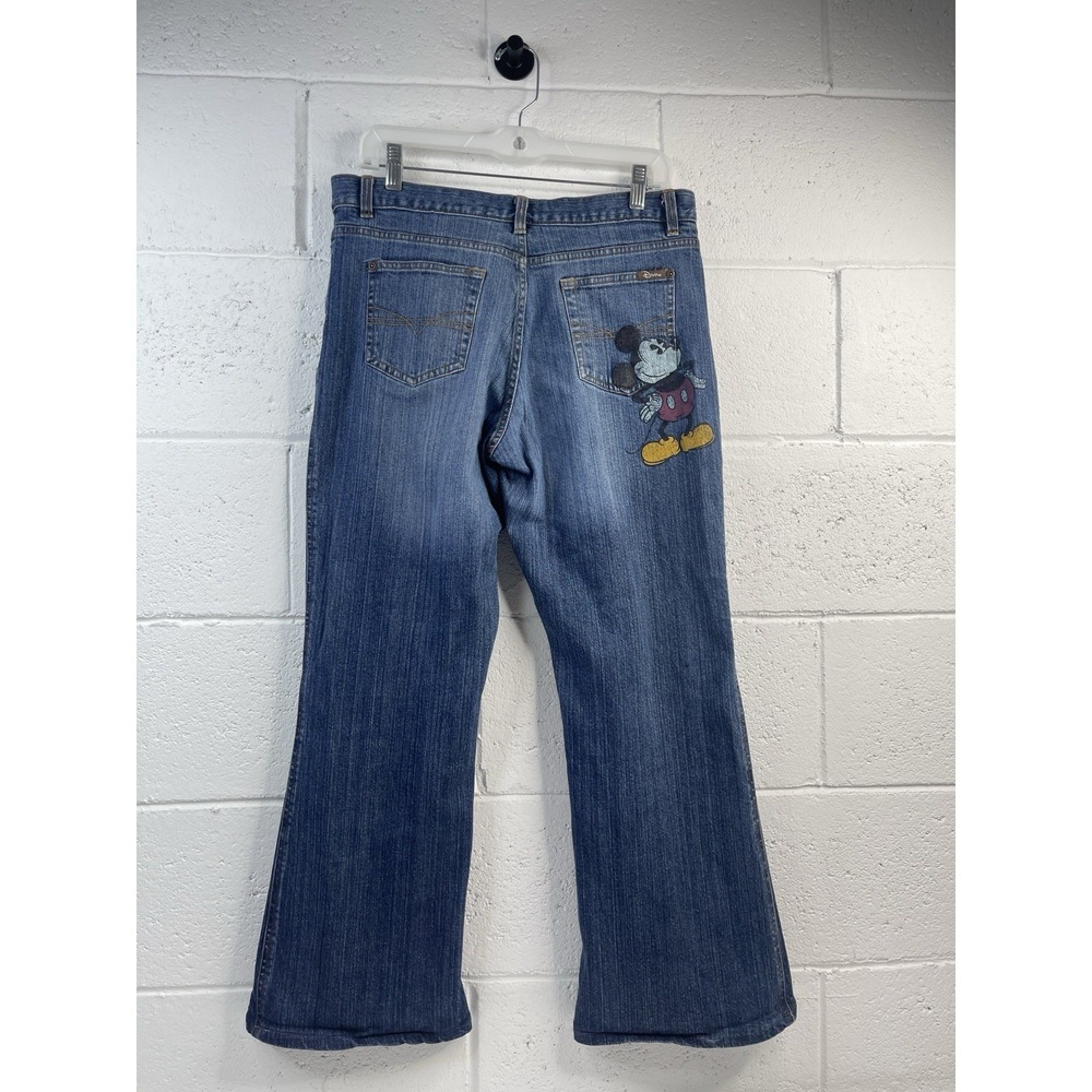 Disney Store Women's Size 10  Jeans Mckey‎ Mouse Graphic Print Denim Blue Jeans